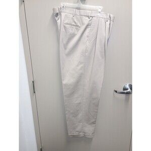 Saddlebred 42X32 Tan Khaki Pants Comfort Waist Pleated Front Cuffed Expander